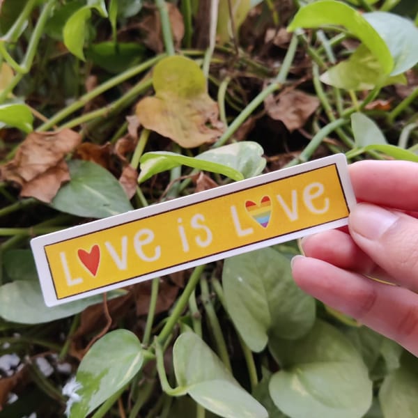 Love is love sticker